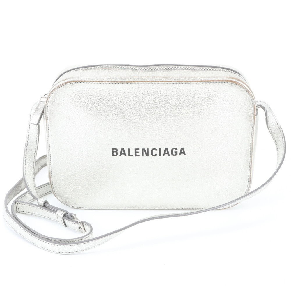 Balenciaga Everyday Camera Bag XS 552370 Leather Shoulder Silver Women's